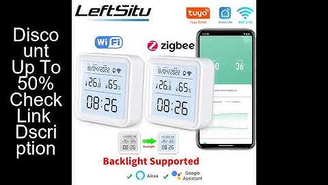 Tuya Zigbee WiFi Temperature Humidity Sensor Hygrometer Thermometer Detector Smart Life Remote Contr