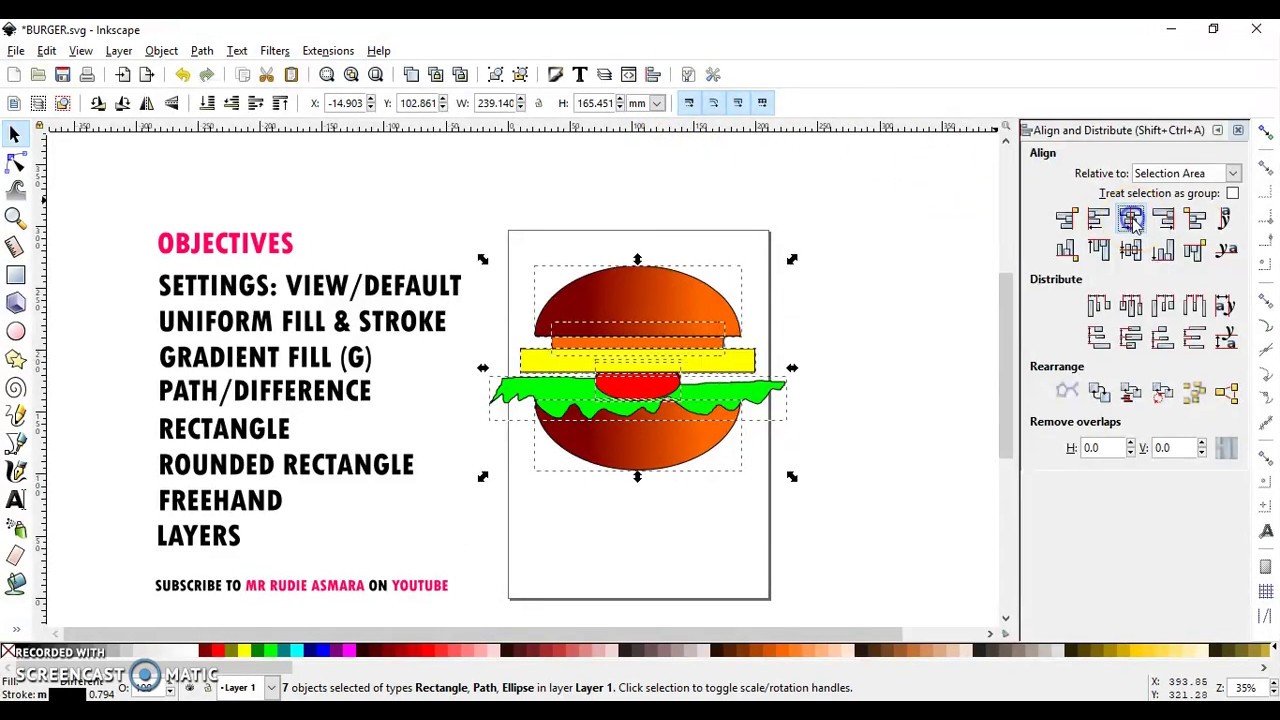 inkscape gradient to halftone