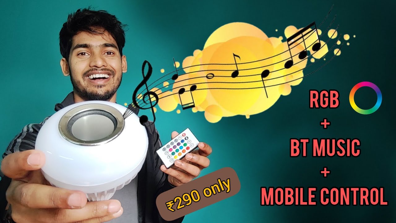 Bluetooth Speaker RGB LED Bulb | Unboxing and review in Hindi | Only 290 Rupees 🔥