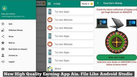 { New High Quality Earning Application Aia. File Like Android Studio } Earn Daily 1000+$ In Admob