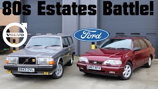 Ford Granada vs Volvo 240 - 80s Estate Battle! (1992 Granada Scorpio 2.9 V6 & 1985 240 GL Road Test)