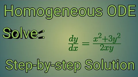 Solve: dy/dx=(x^2+3y^2)/2xy|| Homogeneous Differential equation ||Step-by-step solution ||