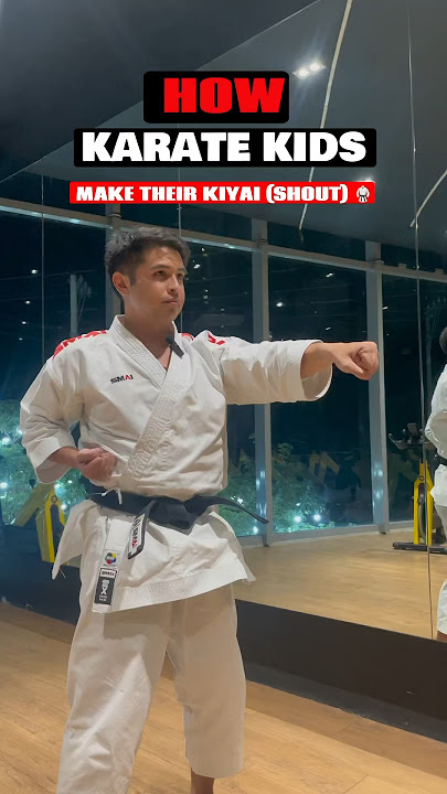 How karate kids make their kiyai (shout). Senseis, can you relate? 🥋 #karate #shorts