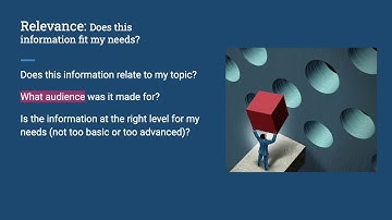 CRAAP Test Part 3: Relevance