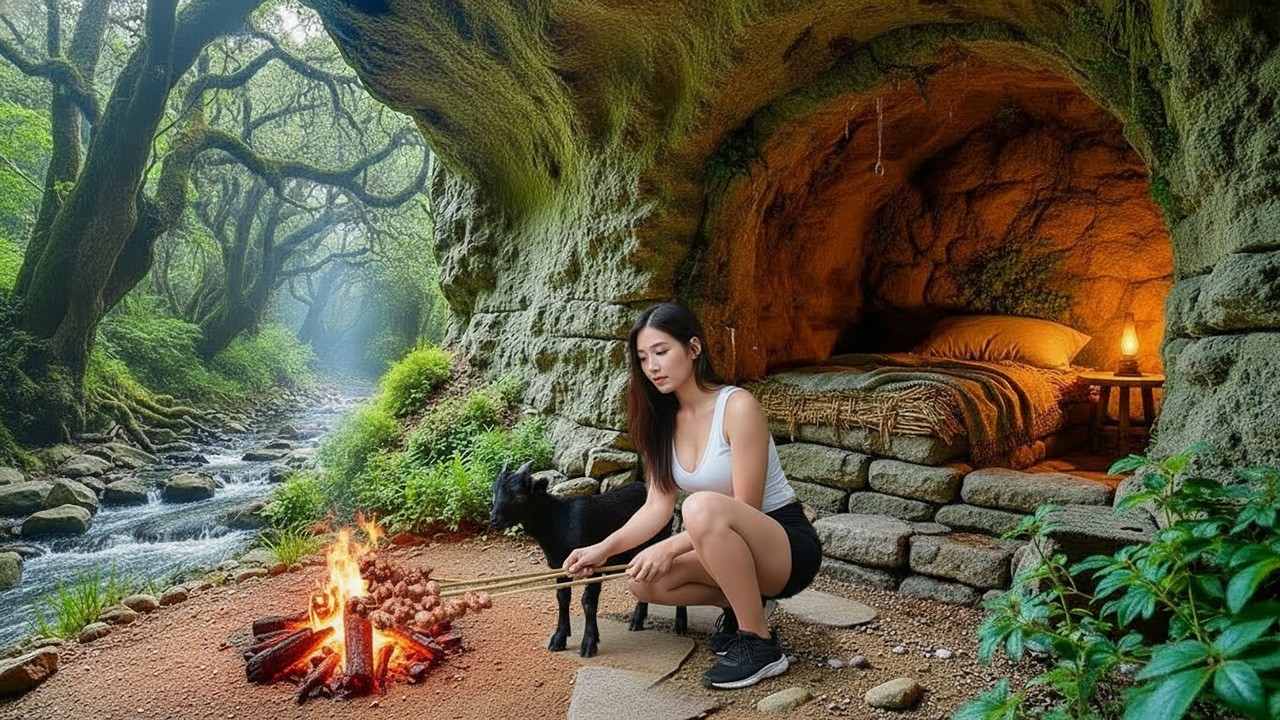 Goat Rescue After a Landslide — Starting a New Survival Life Beneath a Thousand-Year-Old Rock