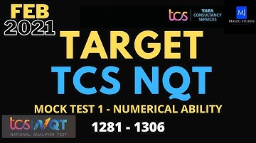 TCS NQT 2021 - Aptitude Questions with Solutions - MOCK TEST 1 - 1281 - 1306