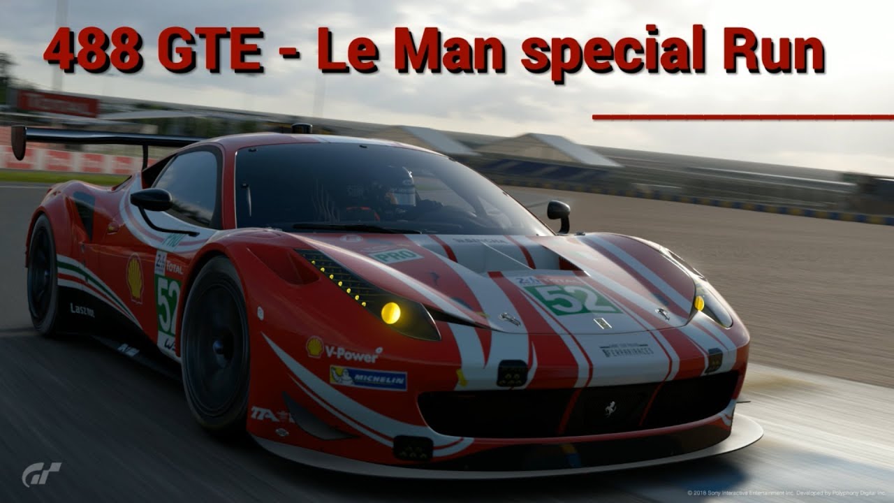 Gran Turismo Sport Ferrari 488 Gte Af Corse Team 2018 Le Man Special Run