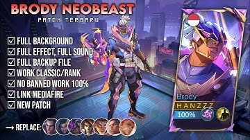 UPDATE script Skin Brody Neobeast - No Pasword | Full Effect & Voice | Patch Terbaru