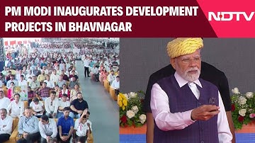 PM Modi In Bhavnagar | PM Modi Inaugurates Multiple Projects Including 
