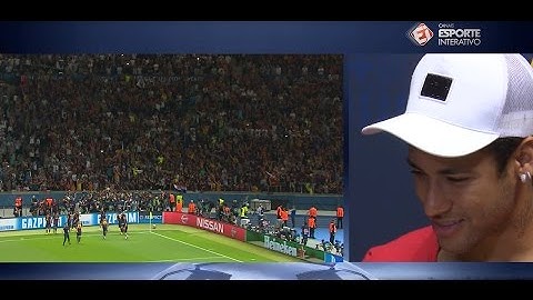 Neymar se emociona ao assistir seu gol com narração de André Henning: 'Arrepia'