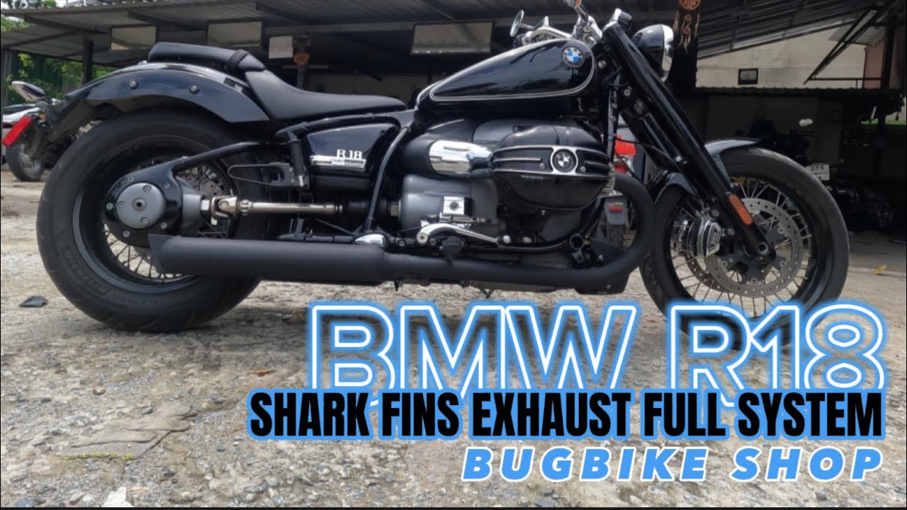Shark R180 R18 / shark fins 2-2 full system exhaust @bugbikeshop_exhaust - YouTube