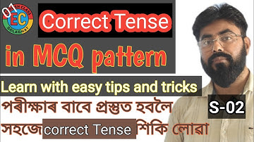 Correct Tense in MCQ pattern for class IX and X 2nd Part 