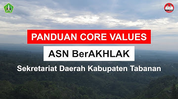 Panduan Perilaku Core Values ASN BerAKHLAK Sekretariat Daerah Kabupaten Tabanan