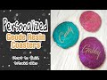 DIY Geode Resin Coasters With Name /Step by Step Tutorial Video/Personalized Resin Coasters