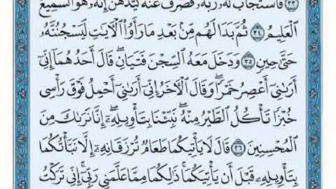 تكرار الوجه الخامس من سورة يوسف كل آية ٣مرات للشيخ فارس