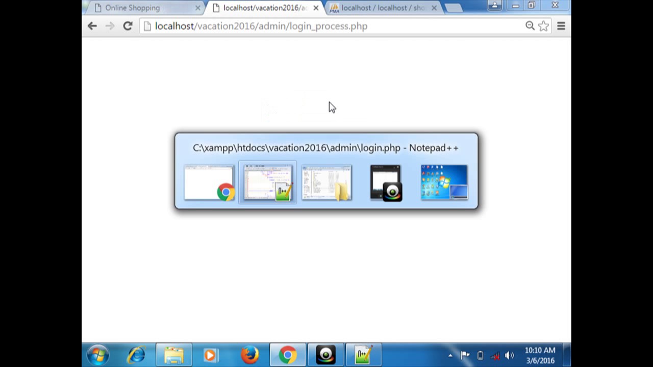 PHP TUTORIAL - WEB SITE FROM START TO FINISH -admin Login Logout Secure Validation(Video No - 11)