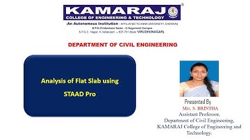 ANALYSIS OF 2D FRAME USING STAAD
