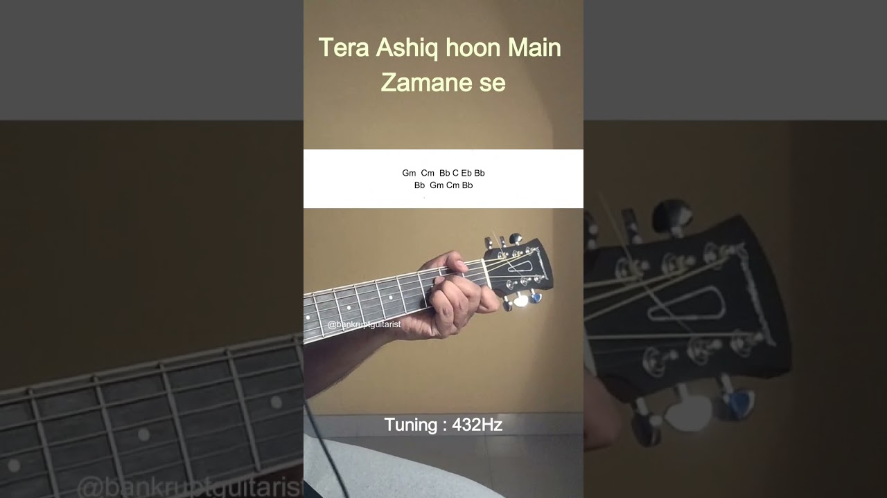 Learn how to play Tera Ashiq hoon main zamane se #shorts #music #reels
