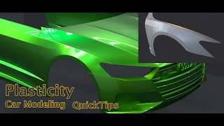 Plasticity 3D Tutorial | Car Modeling | Define the light section on fender surface (QuickTip 4)