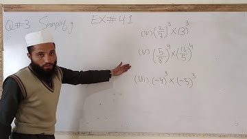 kpk class seven Maths Exercise#4.1 simplification of different bases when power same question