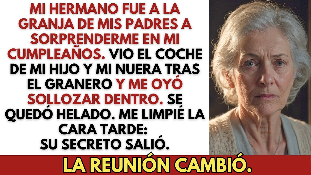 Sorpresa de cumpleaños: llegó mi hermano—el coche de mi hijo y mi nuera tras el granero… yo lloraba