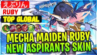 Mecha Maiden Ruby, New Aspirants Skin Gameplay [ Top Global Ruby ] えぶりん - Mobile Legends Build