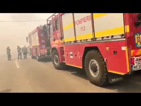 Pompierii români au început intervențiile în insula Rodos
