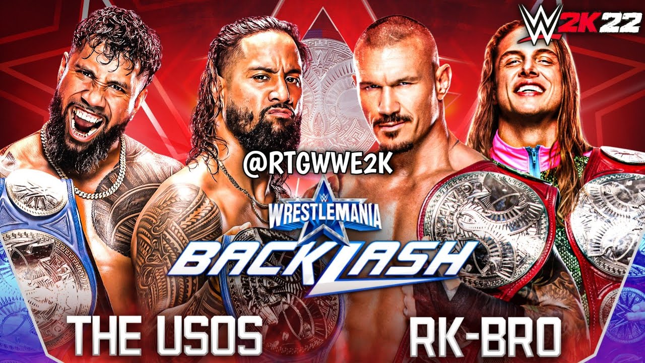 WWE 2K22 RK-Bro vs Usos WM Backlash 2022 Prediction Match Gameplay