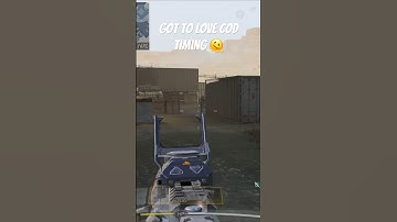 Cod timing at its finest…