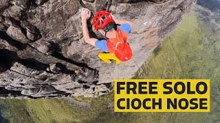 Free solo on the Cioch Nose