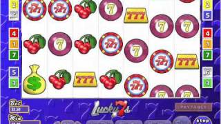 Lucky Sevens video slot at Online Vegas screenshot 2