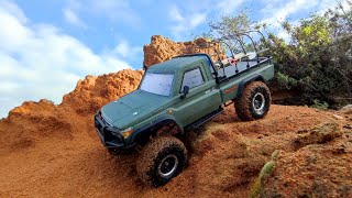 Crawler adventure on rocks, red sand and rivers.#crawlerrcsevilla #offroading #rccar #rockcrawler