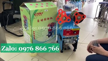 Máy dán ly bán tự động Eton A9 - dập nắp ly trà sữa, ly nước mía khổng lồ