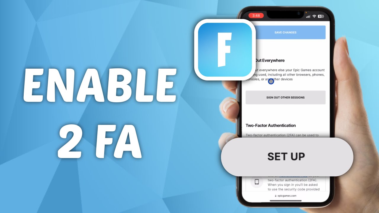 How to Enable 2 Factor Authentication on Fortnite - YouTube