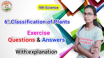 Class 9 chapter 6 Classification of plants exercise question answers Maharashtra board semi English