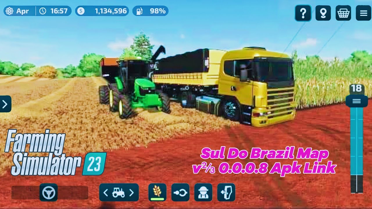 Fs 23 Mapa sul do Brasil 🇧🇷, Farming simulator 23 apk 3.99 link