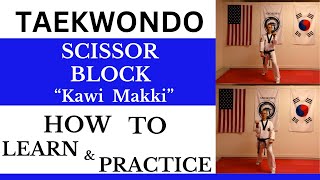 How to do Scissor Block in Taekwondo #taekwondo #taekwondotechniques #taekwondoblocks #tkd