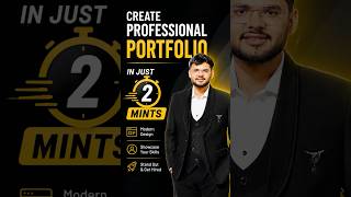 Make Portfolio in just 2 mints 😳#portfolio #ai