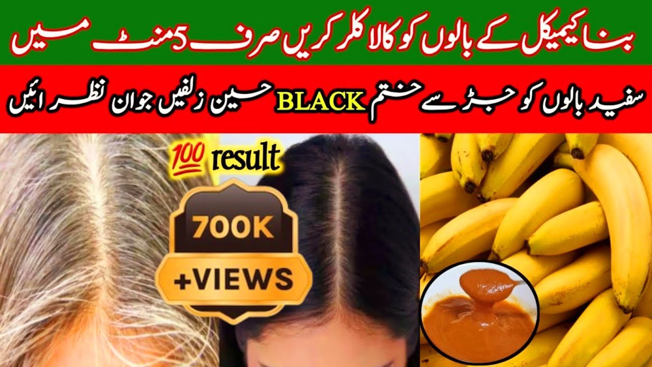 White Hair Treatment At Home Gray hair turns into black hair