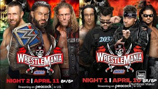 All WWE WRESTLEMANIA 37 Moving Match Cards 2021 HD