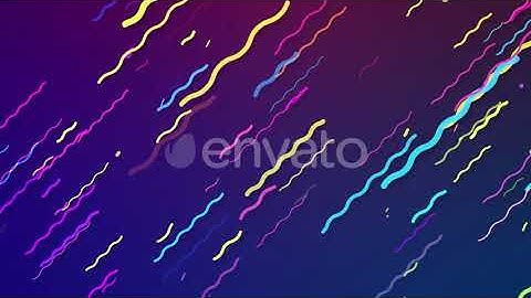 Coloured Wave Lines | Motion Graphics - Envato elements