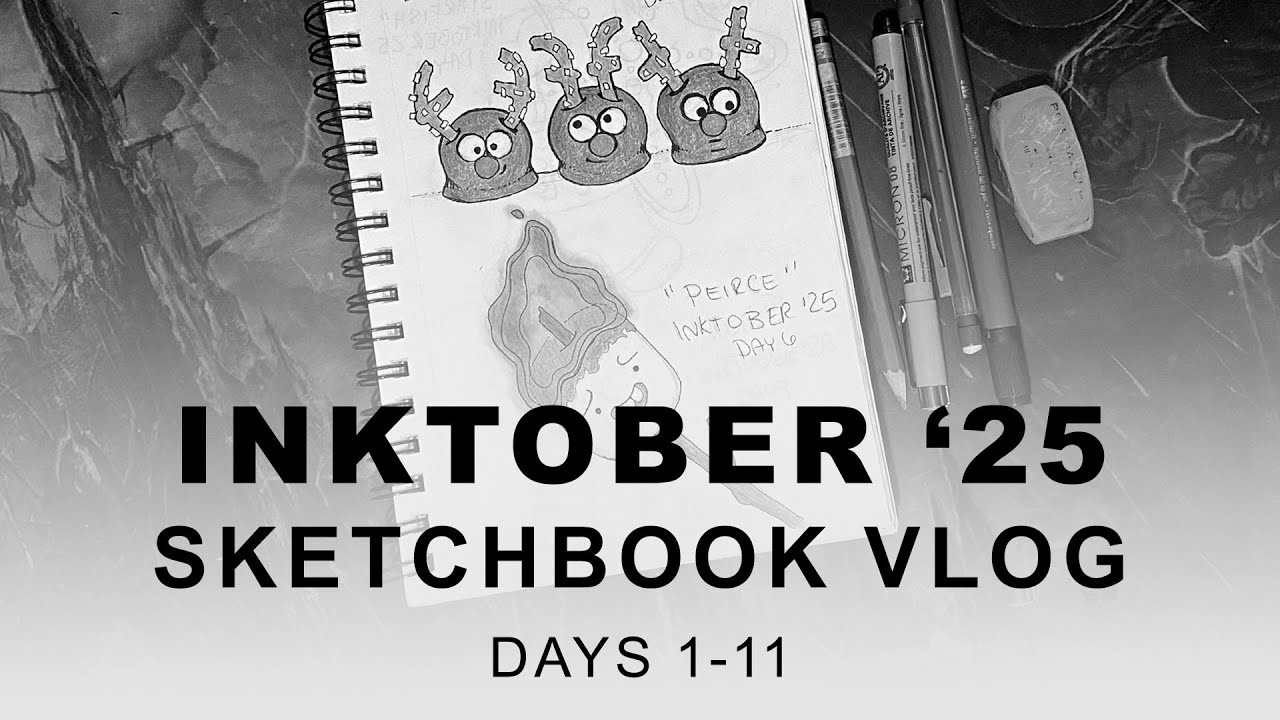 Inktober ★ Days 1-11 ★ Sketchbook Vlog