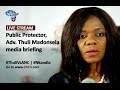 Public Protector, Thuli Madonsela, holds