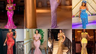 Stunning lace dresses style for ladies/ African lace dress style for owambe#fashion#trending#sho