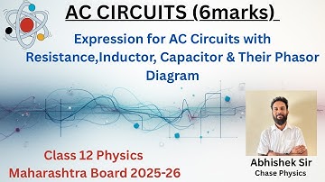 Expression for AC Circuits with Resistance,Inductor & Capacitor with Phasor Diagram #accircuits