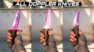 CS2 All Doppler PHASE 2 Knives  - In Game showcase [4K60FPS]