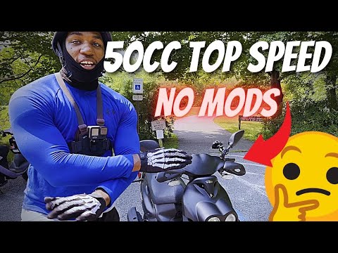 Video: Welke snelheid gaat een 50cc bromfiets?