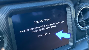 uConnect error code 20 - what to do if update failed on Grand Cherokee or different car!