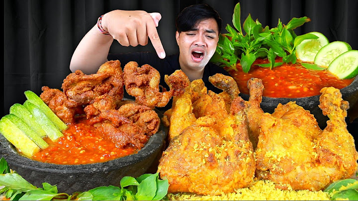 MUKBANG AYAM GORENG KREMES + KULIT AYAM CRISPY COCOL SAMBAL COBEK SETAN