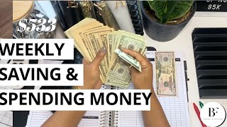 Last Weekly Cash Stuffing Of February | $533 | Sinking Funds Variable Expenses & Saving Challenges